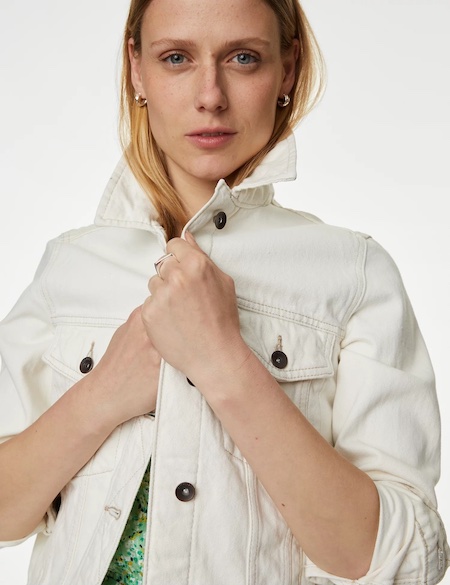 Marks & Spencer, white denim jacket