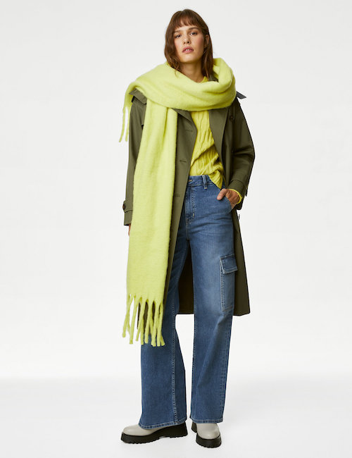 Blanket scarf, lime