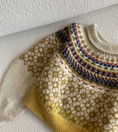 modern fair isle sweater to knit